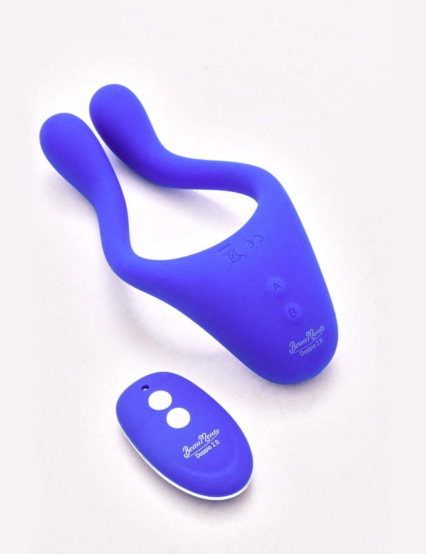 Stimulateur Vibrant Doppio 2.0 - BeauMents - Bleu