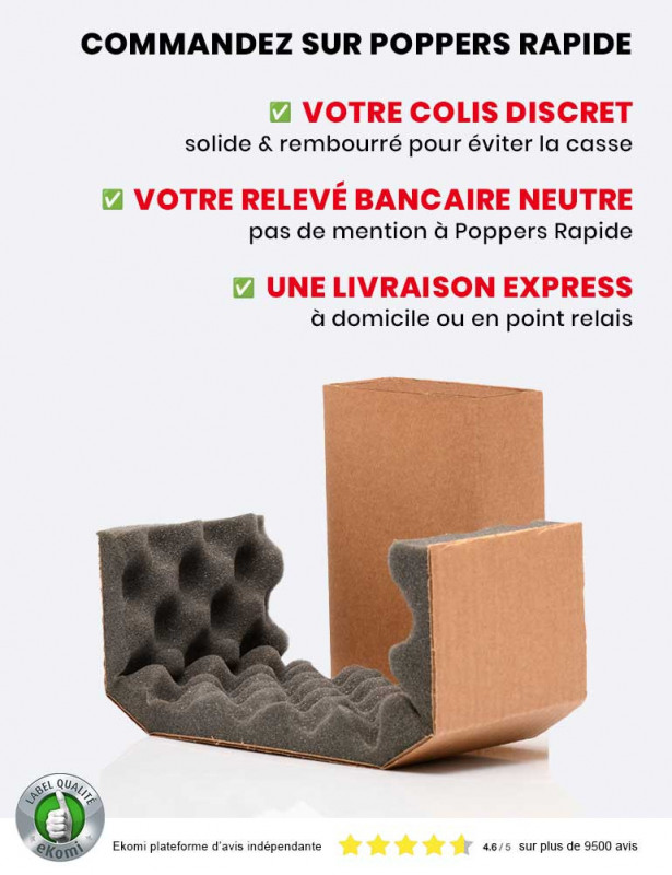 Colis discret du poppers Amyl