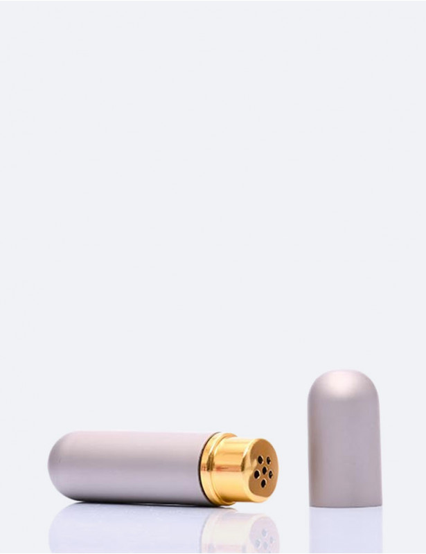 Inhalateur de poppers gris en aluminium