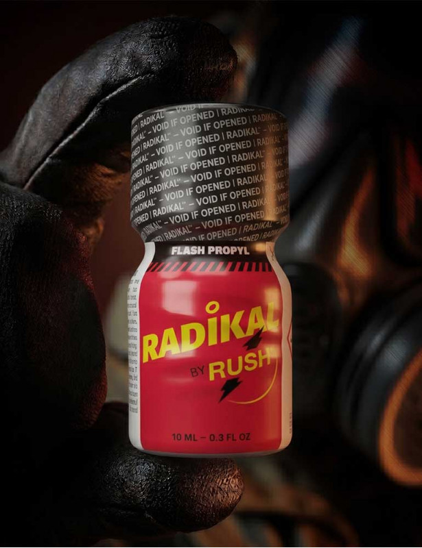 Vue de face - Poppers Radikal Rush Flash Propyl - 10ml