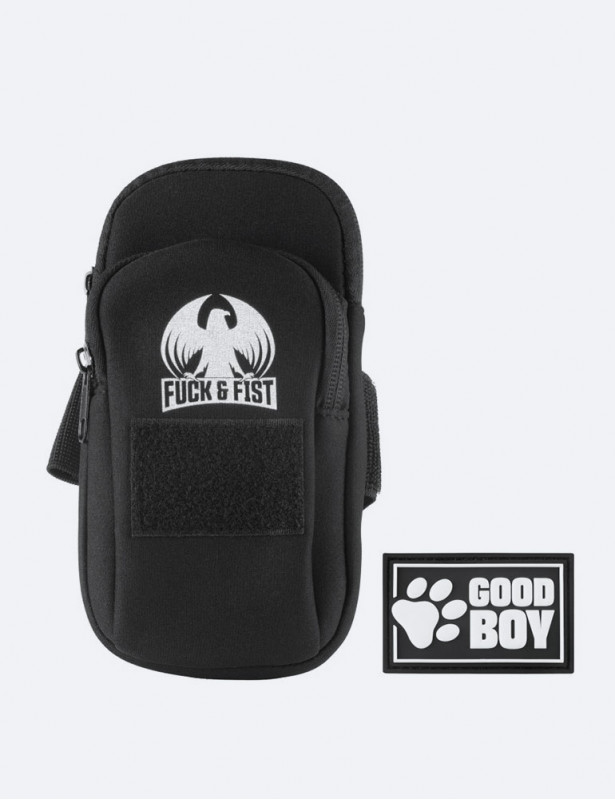Pochette + Tag phosphorescent "Good Boy" avec empreinte de patte