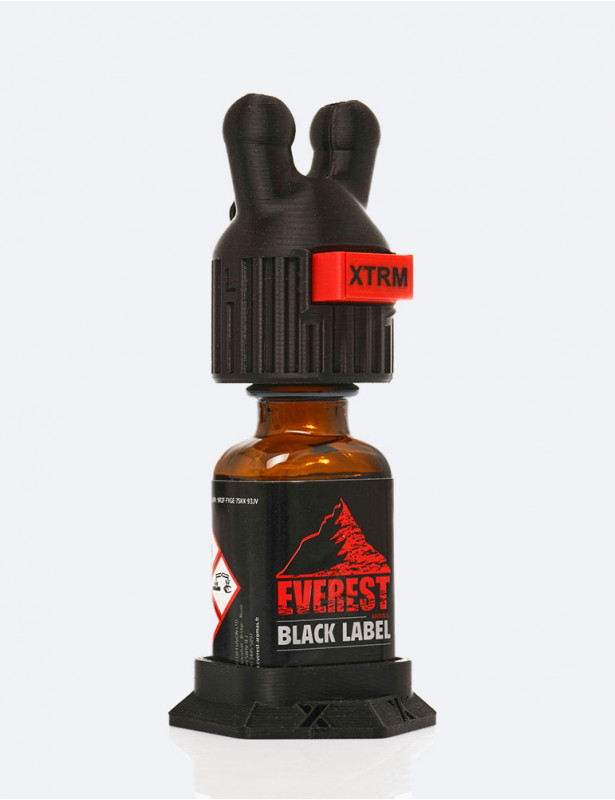 Mise en situation du bouchon avec le Socle du poppers