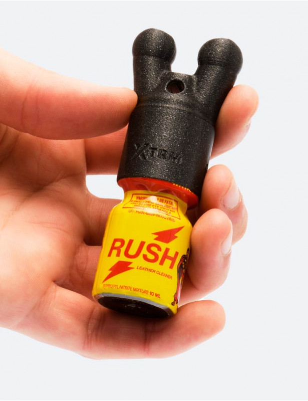 Mise en sitation du Bouchon inhalateur double étanche Small - XTRM Leakproof avec un poppers rush