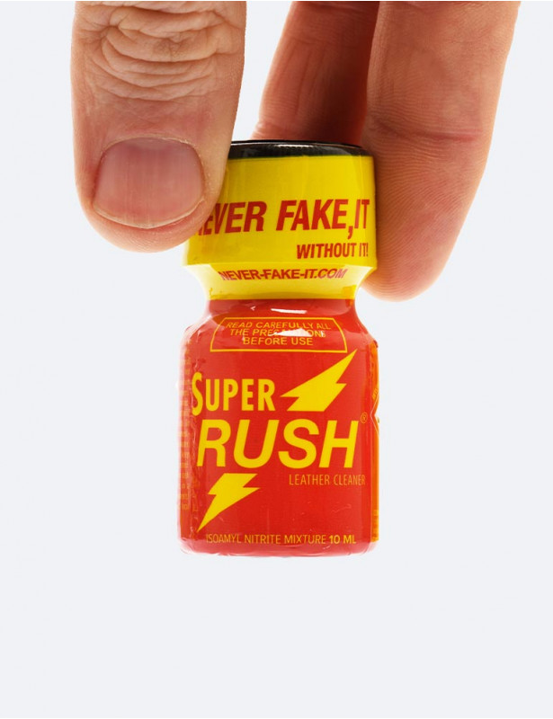 Zoom sur le Poppers Super Rush 10 ml avec bouchon inhalateur