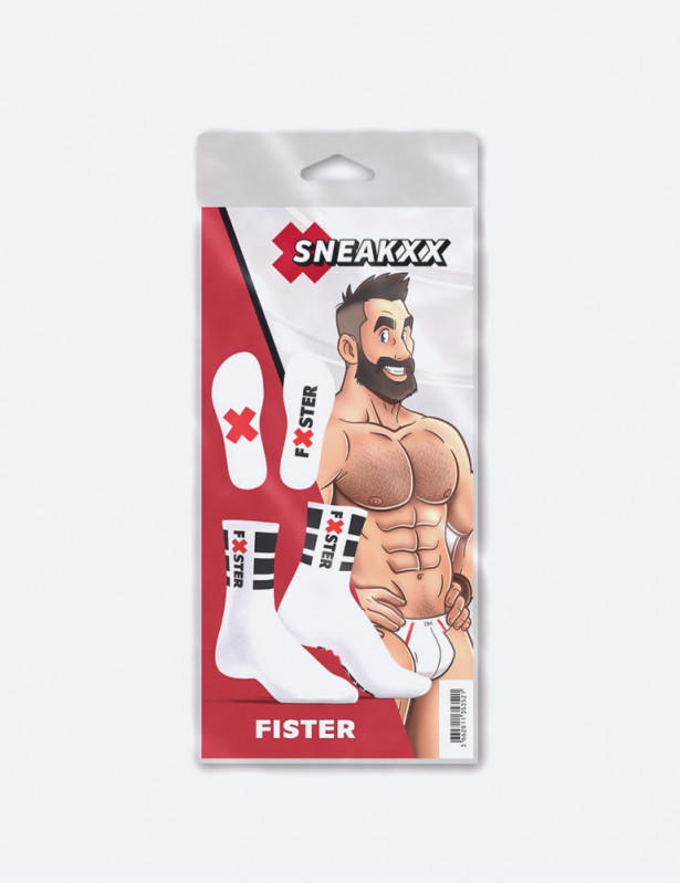 Packaging des chaussettes Stripe Fister - SneakXX