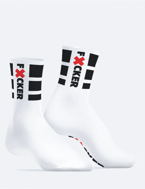 Chaussettes SneakXX Fucker blanches
