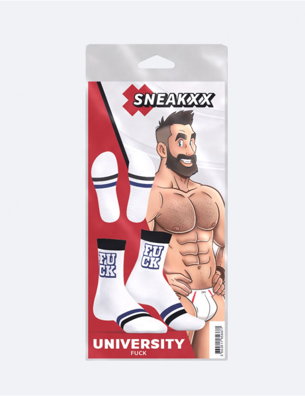 Packaging Chaussettes "Fuck" Style Université - SneakXX