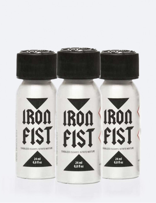Pack de 3 poppers Iron Fist Amyl - 24 ml