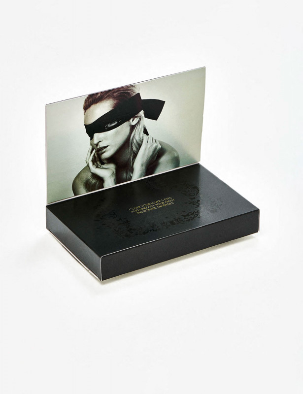 Bandeau pour les yeux Shhh Blindfold BDSM packaging Bandeau pour les yeux Shhh Blindfold BDSM packaging