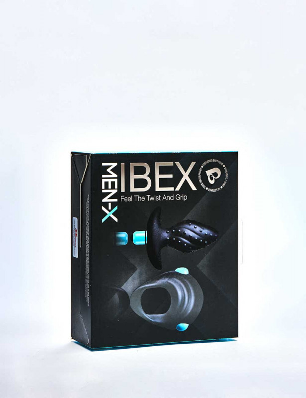 Pack Plug vibrant & Cockring vibrant ROCKS OFF Ibex Men-X packaging Pack Plug vibrant & Cockring vibrant ROCKS OFF Ibex Men-X packaging