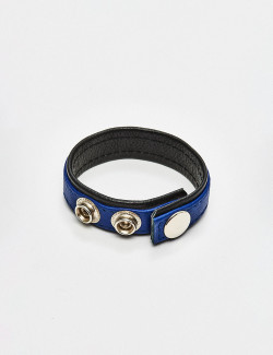 Cockring cuir ajustable 3 Snap