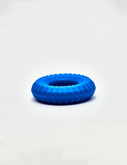 Cockring Liquid Silicone Nitro Ring Bleu vue de coté