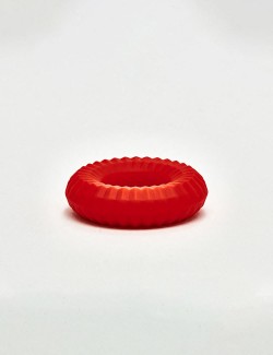Cockring Liquid Silicone Nitro Rouge vue de coté