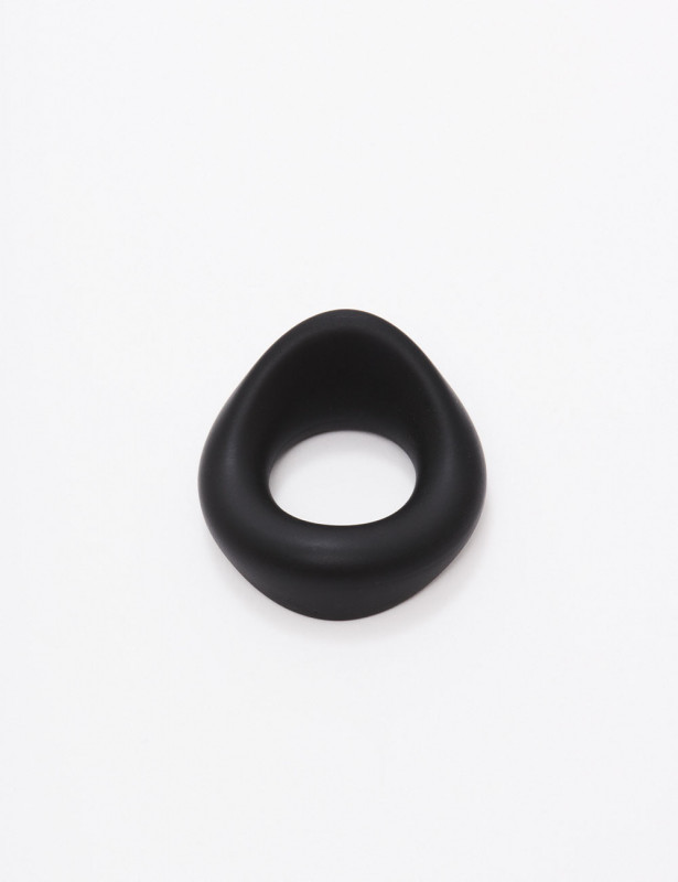 Cockring silicone noir The Wedge vue de dessus