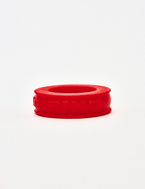 Cockring silicone rouge Pig-Ring détail