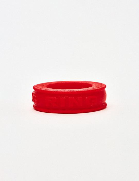 Cockring silicone rouge Pig-Ring détail