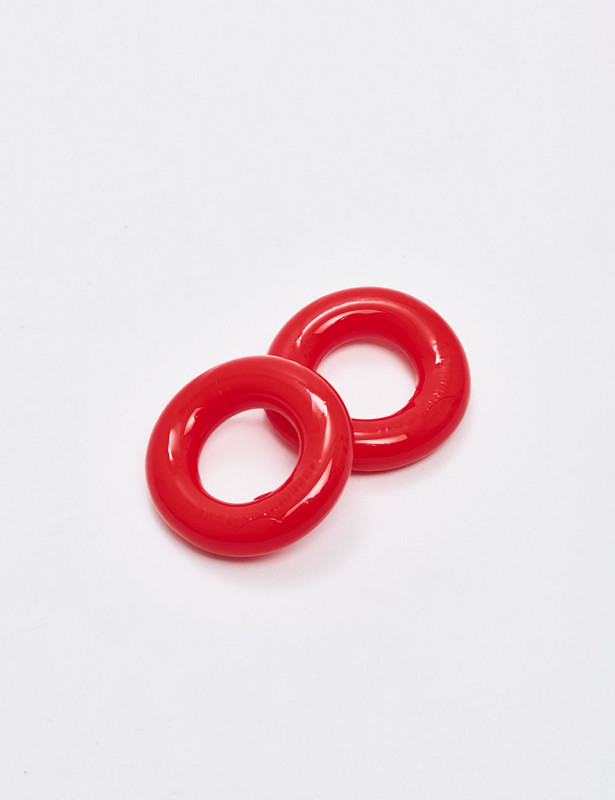 Cockring en silicone Zizi top - 2 pièces - Rouge