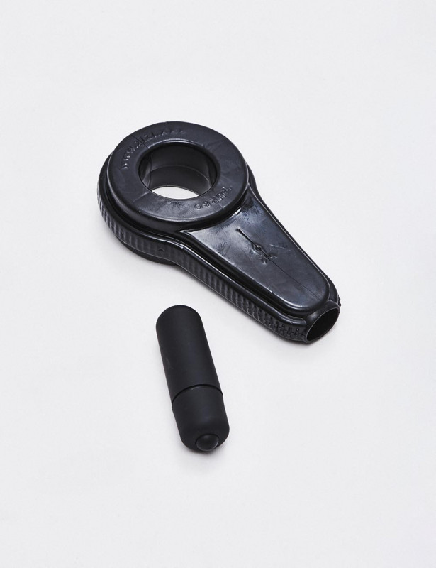 Cockring silicone noir Turbo détail vibration