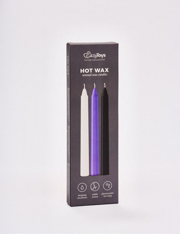 Lot de 3 bougies SM Sensual Hot Wax packaging Lot de 3 bougies SM Sensual Hot Wax packaging