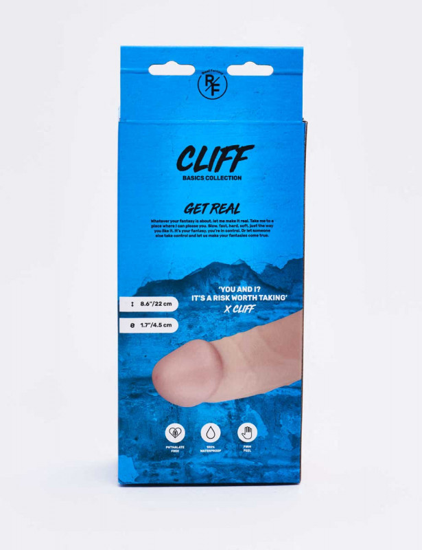 Gode réaliste Cliff packaging dos