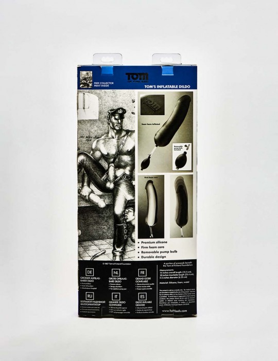 Gros Gode Tom of Finland Toms Inflatable XL Dildo packaging dos