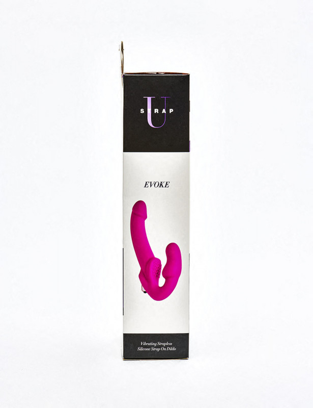 Vibromasseur Evoke Strapless Strap On packaging coté