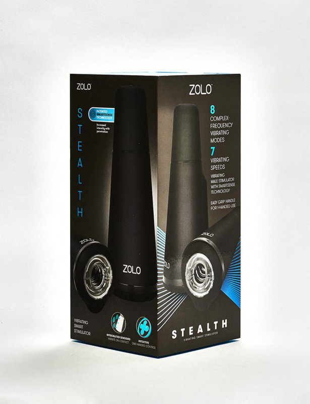 Masturbateur vibrant ZOLO Stealth Masturbator packaging coté