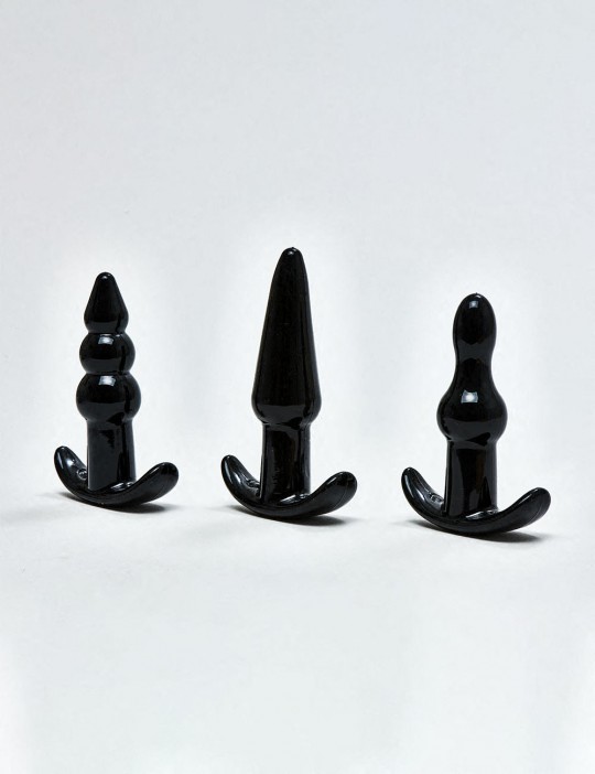 Pack plugs anaux vibrants EasyToys - 3 Pièces ambiance 2