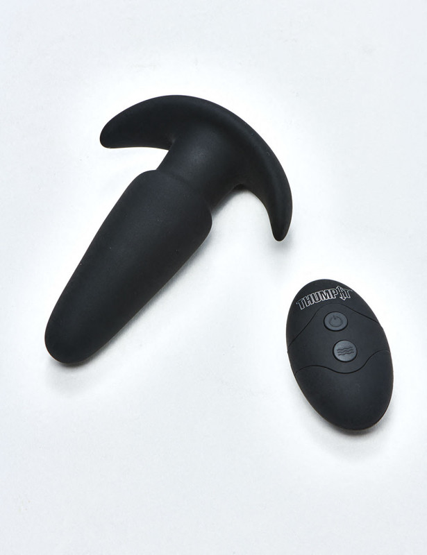 Plug Anal Noir Thump-It Silicone avec télécommande
