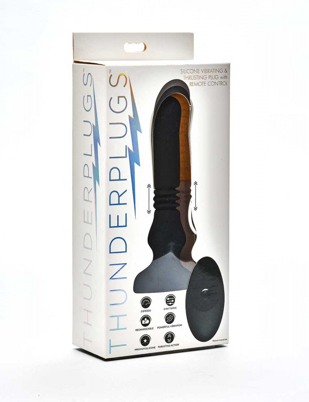 Plug Vibrant Noir Et Masseur Prostatique Thunderplugs packaging