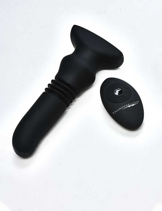 Plug Vibrant Noir Et Masseur Prostatique Thunderplugs avec télécommande
