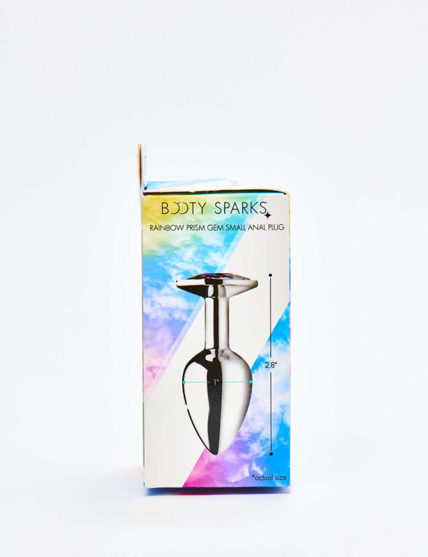 Plug anal bijou Rainbow taille S packaging côté