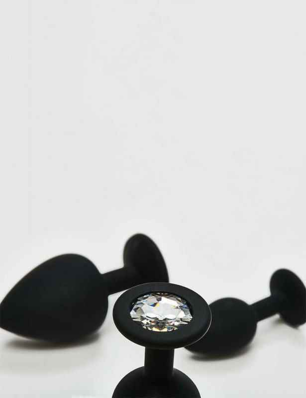 Pack plugs anaux Bijou Diamants - 3 pièces ambiance
