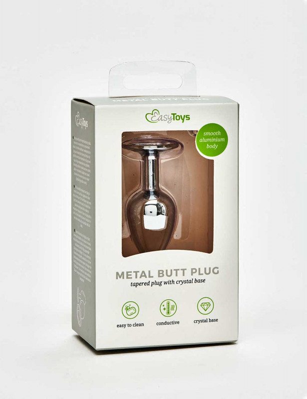 Plug anal bijou Métal 7,2 cm packaging