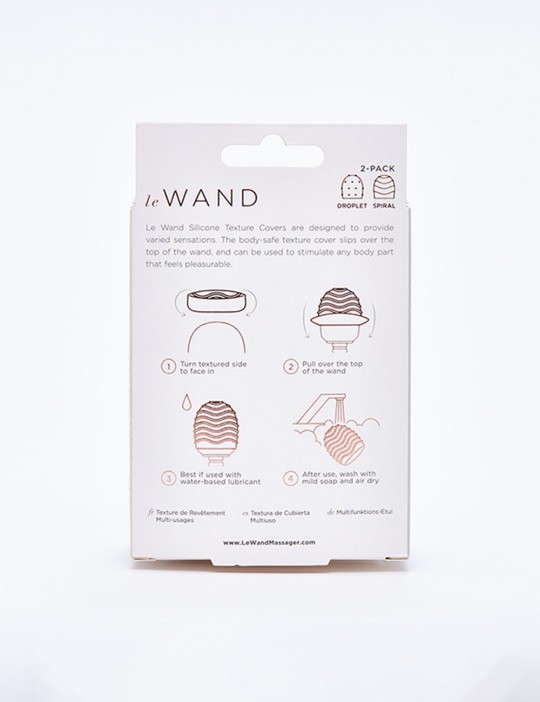 Pack d'accessoires pour vibromasseur Le Wand Original packaging dos