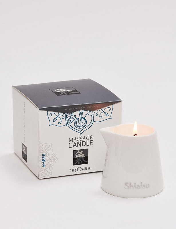 Bougie de massage Shiatsu à l'odeur d'ambre