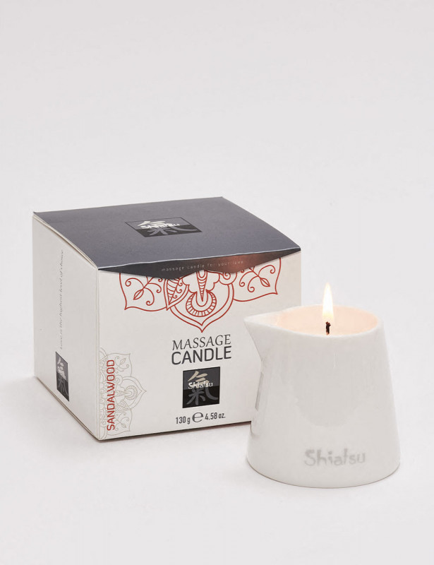 Bougie de massage Shiatsu à l'odeur de Bois de Santal
