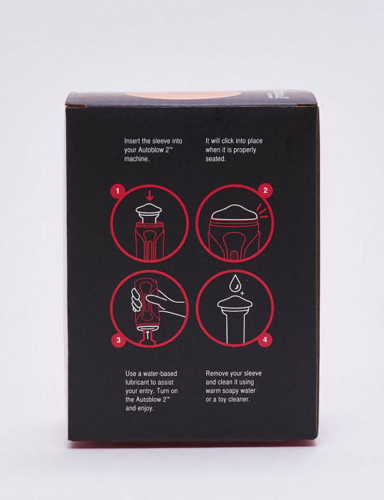 Gaine pour masturbateur Autoblow 2 plus XT - Taille A packaging dos