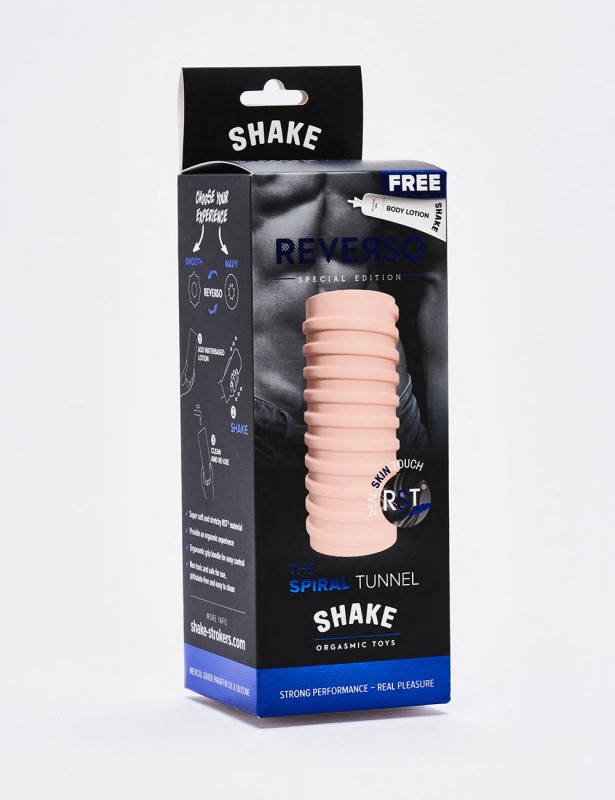 Masturbateur Spiral Tunnel - Shake - 15 cm - Chair packaging Masturbateur Spiral Tunnel - Shake - 15 cm - Chair packaging