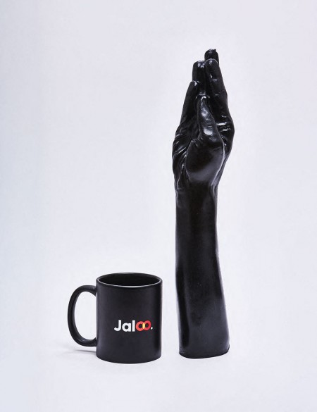 Gode XL All Black de 37 cm en forme de main