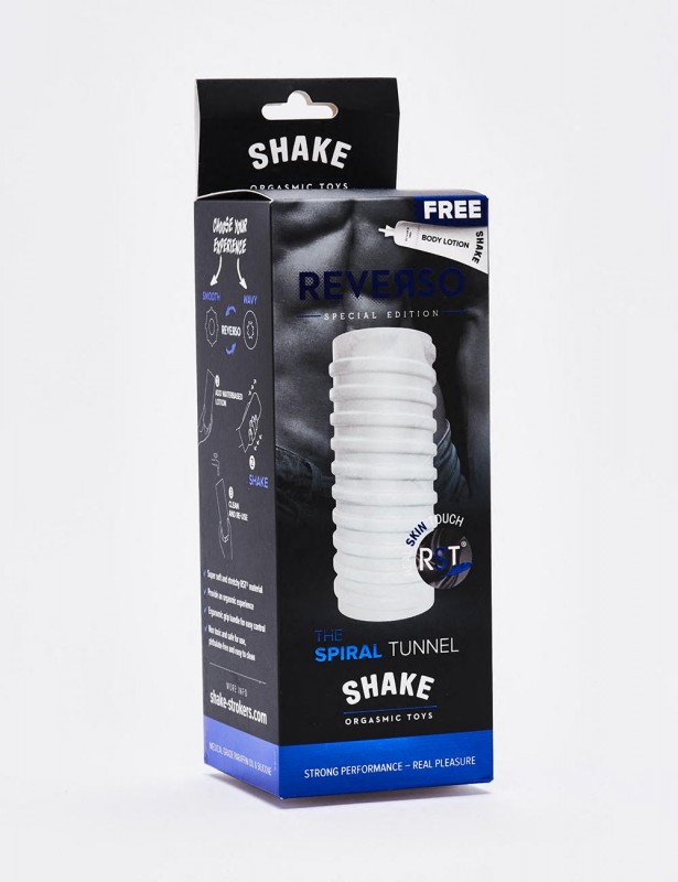 Masturbateur Spiral Tunnel - Shake - 15 cm - Transparent packaging