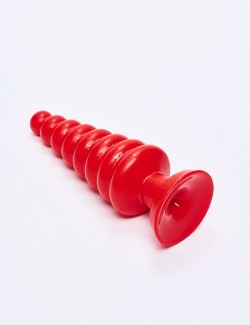 Plug anal en forme de Sapin rouge avec ventouse