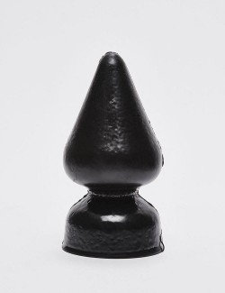 Plug anal noir Vendôme de 16 cm debout