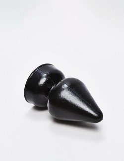 Plug anal noir Vendôme de 16 cm debout