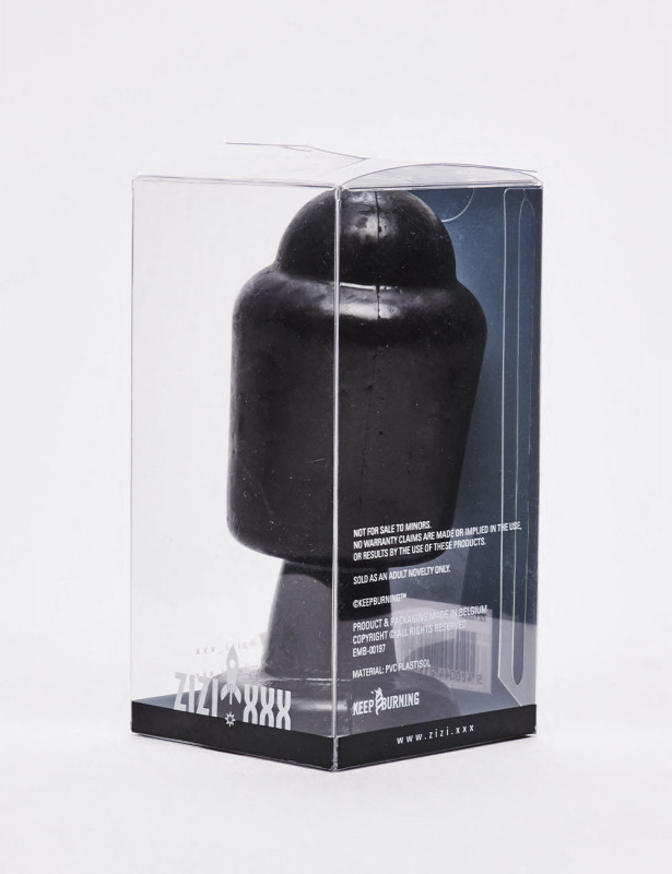 Plug anal noir Magnus de 14 cm packaging Plug anal noir Magnus de 14 cm packaging