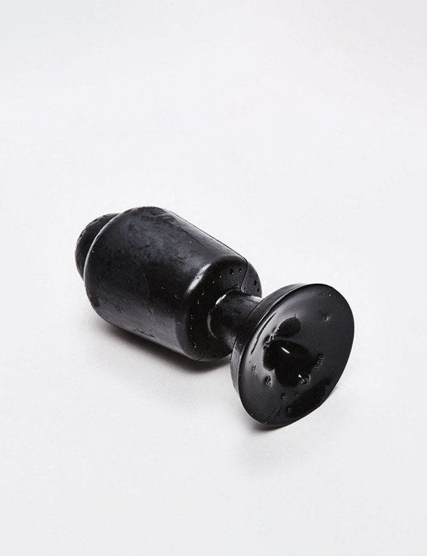 Plug anal noir Magnus de 14 cm détail