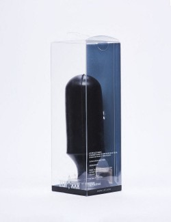 Plug anal noir Maxima de 13 cm packaging