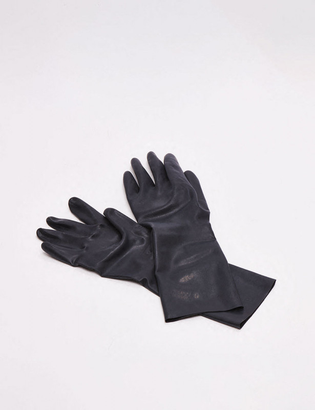Gants de fisting en latex Noir
