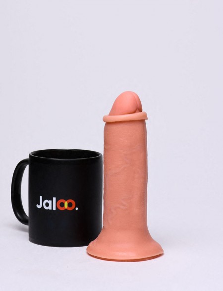 Gode réaliste avec prépuce - King cock - 15 cm avec mug