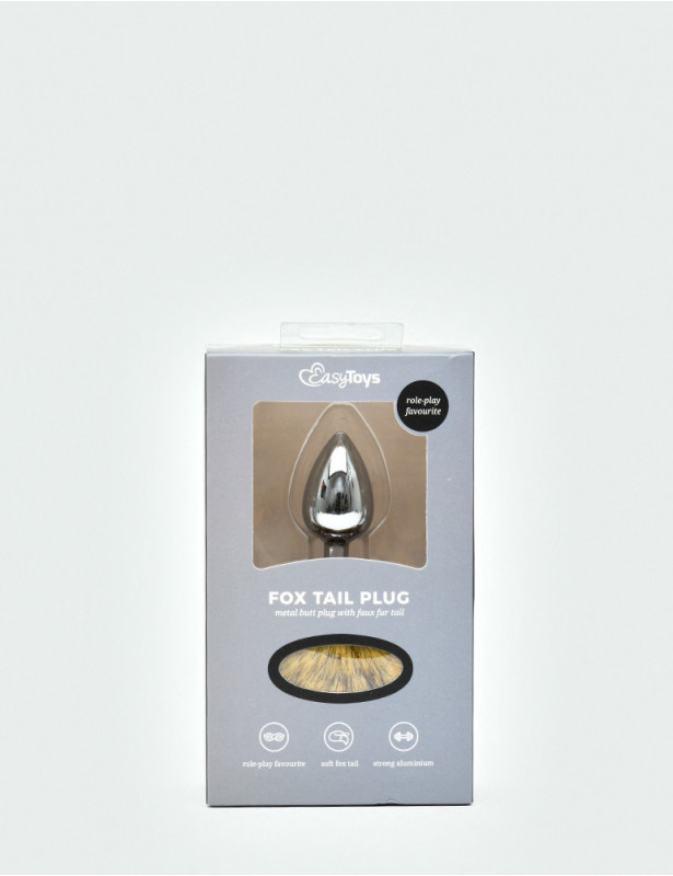 Plug anal queue de renard - 6 cm Aluminium packaging